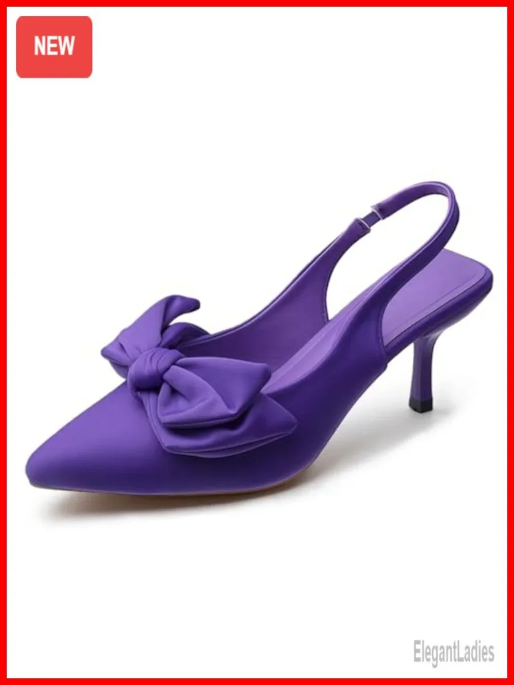 Satin Closed Toe Kitten Heels Sandals with Bow Elastic Strap Stiletto Dress